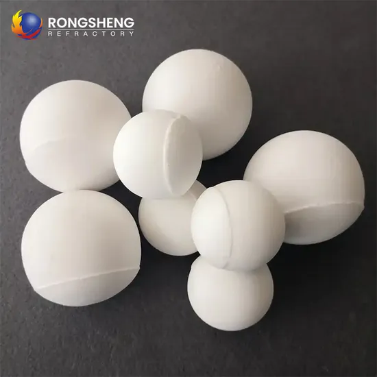 Rongsheng 65% Al2O3 High Alumina Refractory Ceramic Balls High Temperature Resistance Heat Storage Ceramic Ball